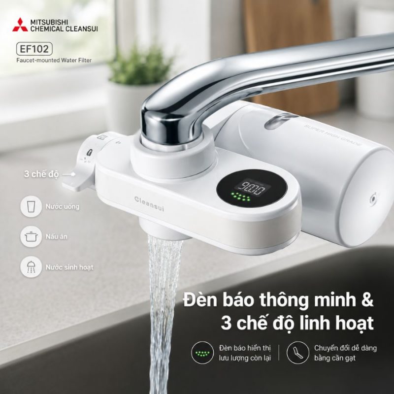 Thiết bị lọc nước lắp tại vòi Misubishi Cleansui EF102 - CSP801E