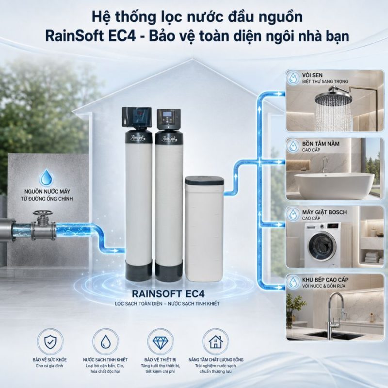 Hệ thống lọc nước đầu nguồn RainSoft EC4