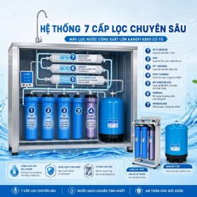 Máy lọc nước công suất lớn Karofi KB50 có tủ