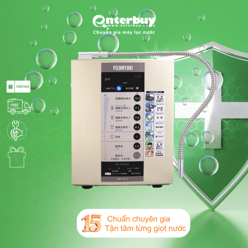 Máy lọc nước ion kiềm Fujiiryoki HWP-55