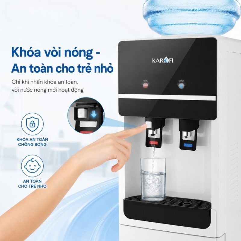 Máy lọc nước nóng lạnh ấm Karofi HCW01