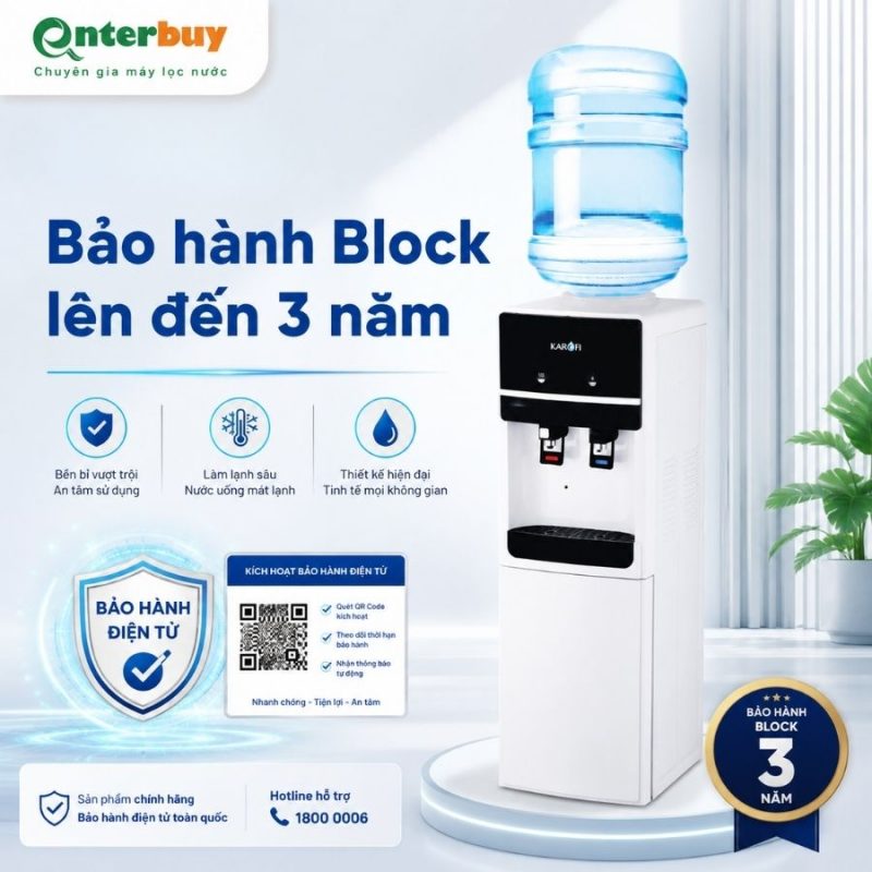 Máy lọc nước nóng lạnh ấm Karofi HCW01