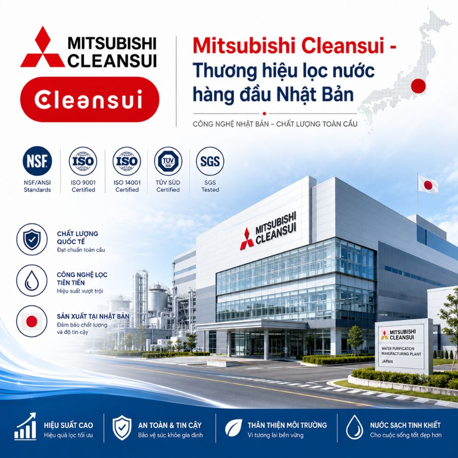Mitsubishi Cleansui - Thương hiệu lọc nước hàng đầu Nhật Bản