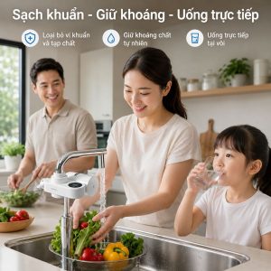 Sạch khuẩn - Giữ khoáng - Uống trực tiếp
