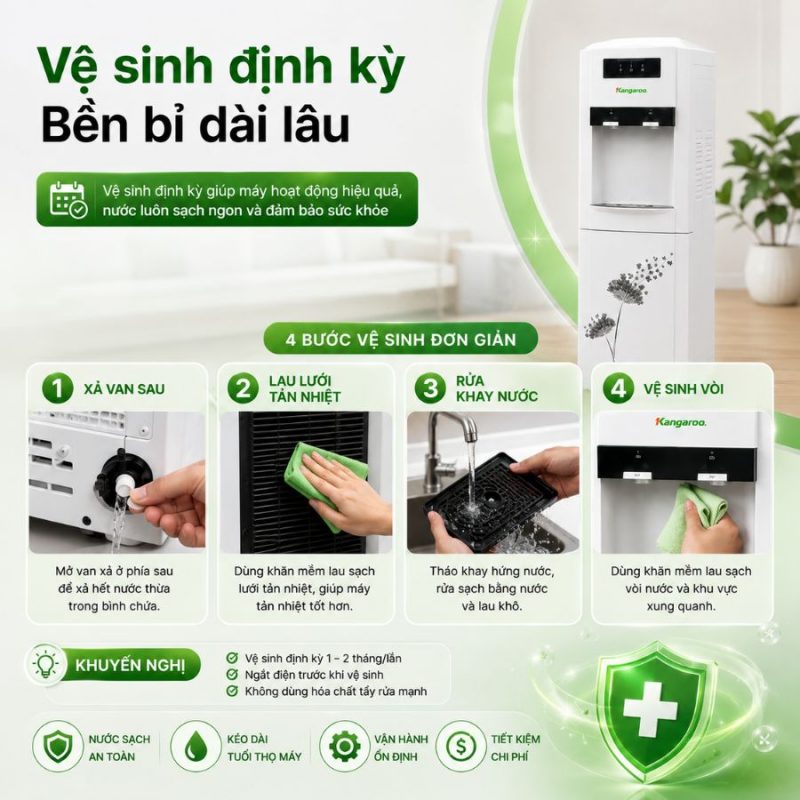 Máy làm nóng lạnh nước uống Kangaroo KG36H