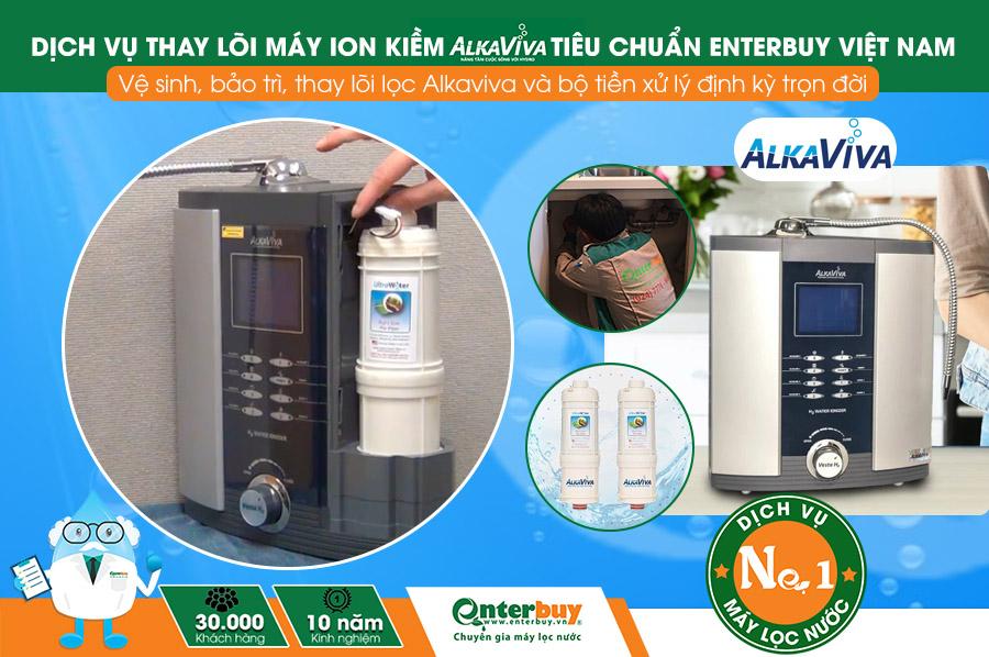 Dịch vụ thay lõi máy lọc nước Alkaviva Enterbuy
