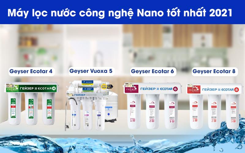 Một số mẫu máy lọc nước tốt nhất 2021 sử dụng công nghệ Nano