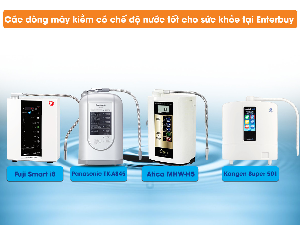 Một số máy lọc nước kiềm tốt cho sức khỏe tại Enterbuy