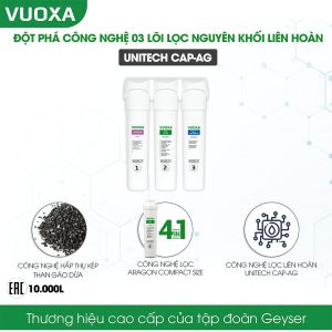 Vuoxa 3 sử dụng công nghệ 3 lõi lọc nguyên khối liên hoàn