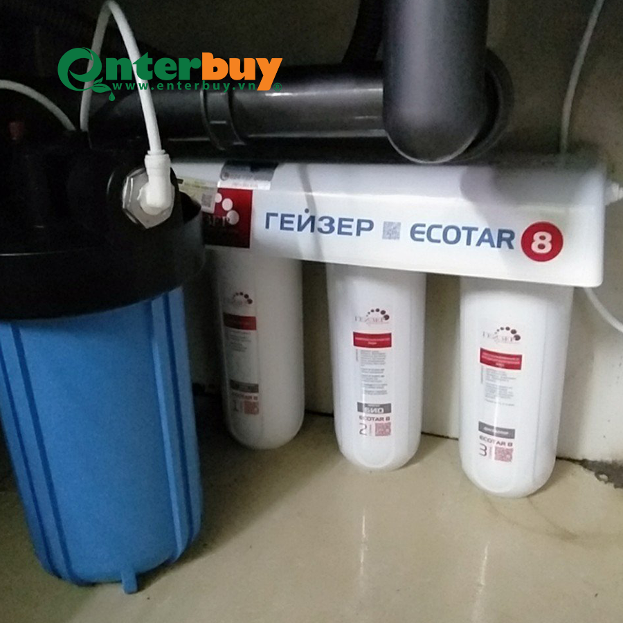 Công trình lắp đặt trực tiếp máy lọc nước ion canxi Geyser Ecotar 8