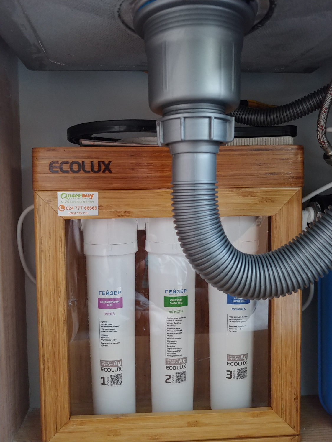 Hình ảnh lắp đặt máy lọc nước nano Geyser Ecolux