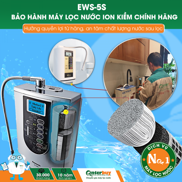 Gói dịch vụ bảo hành máy lọc nước ion kiềm chuẩn hãng EWS-5S