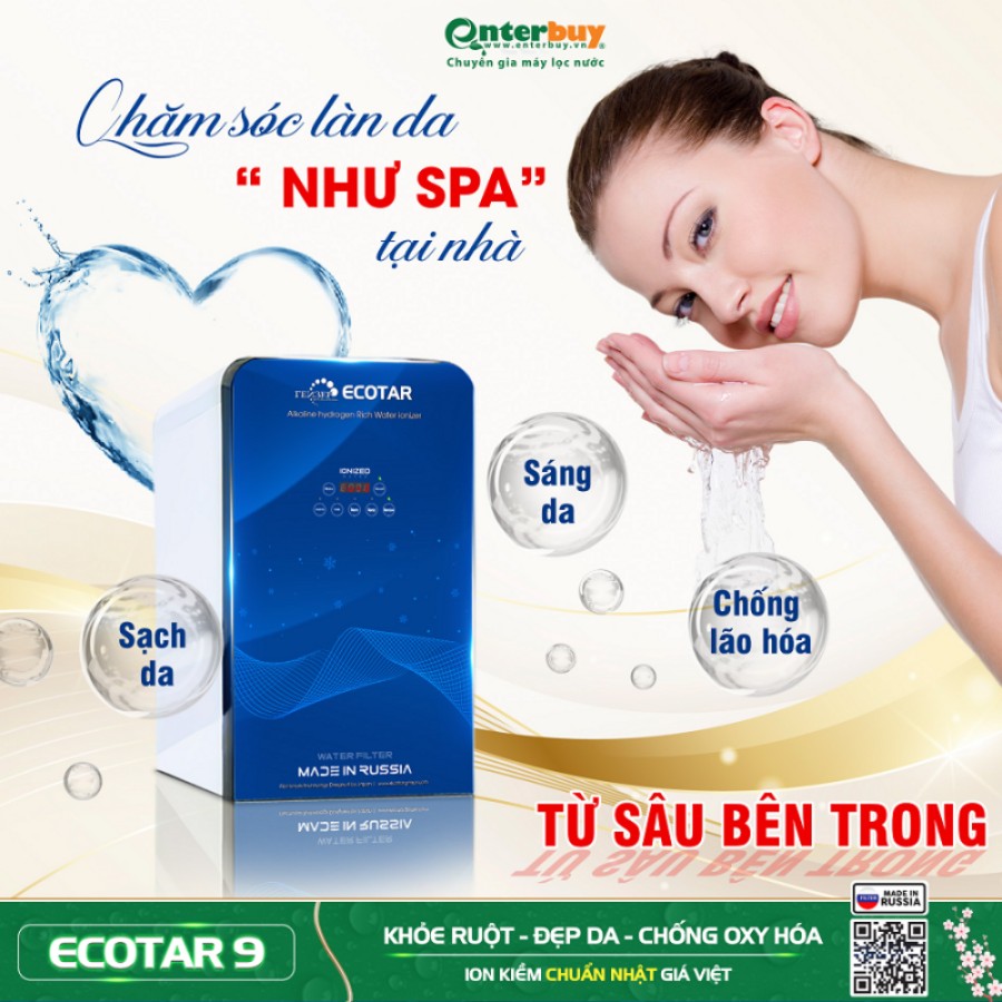 Geyser Ecotar 9 tạo ra nước làm đẹp toàn diện mà không phải máy lọc nước ion kiềm nào cũng có