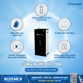Máy lọc nước ion kiềm Ecotar 9 Ultra Nano Home