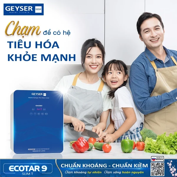 Geyser Ecotar 9 Slim T giúp tăng cường sức khỏe hệ tiêu hóa