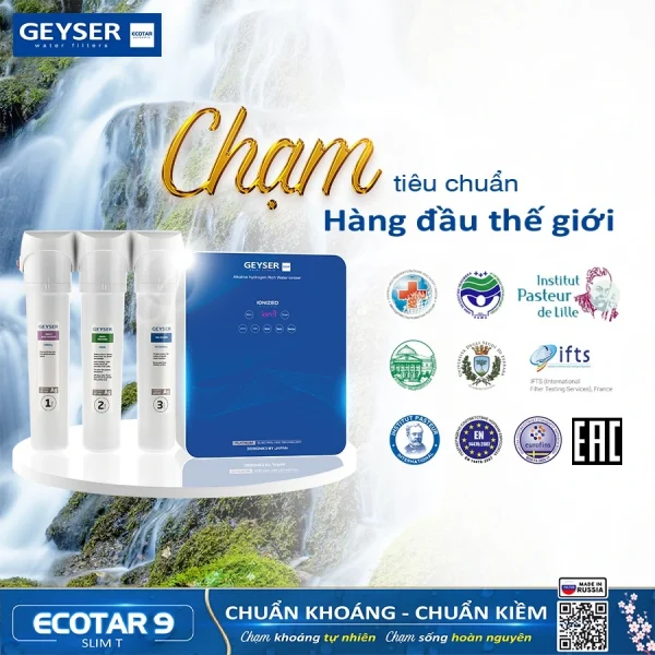 Geyser Ecotar 9 Slim T nhận được các tiêu chuẩn chất lượng