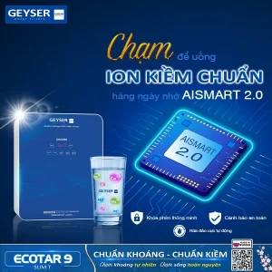 Vi điều khiển thông minh AISmart 2.0 giúp kiểm soát ion kiềm chuẩn