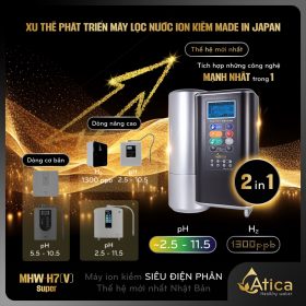 Máy lọc nước ion kiềm Siêu Điện Phân Atica SUPER MHW-H7(V)
