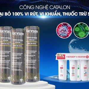 Công nghệ Catalon lọc sạch 100% tạp chất trong nước