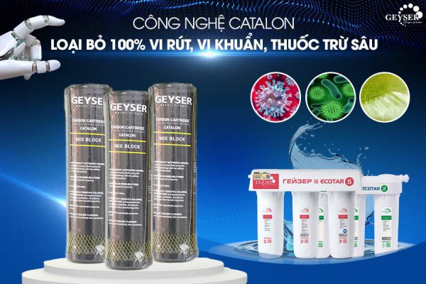 Công nghệ Catalon lọc sạch 100% tạp chất trong nước