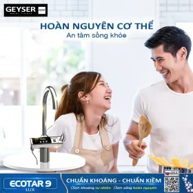 Máy lọc nước ion kiềm giàu hydro Geyser Ecotar 9 Lux