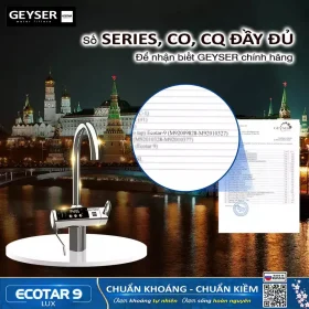 Máy lọc nước ion kiềm giàu hydro Geyser Ecotar 9 Lux