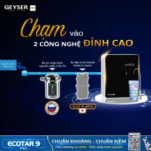 Geyser Ecotar 9 Pro tích hợp 2 công nghệ đỉnh cao