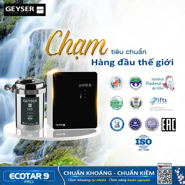 Geyser Ecotar 9 Pro vượt qua các tiêu chuẩn kiểm định quốc tế