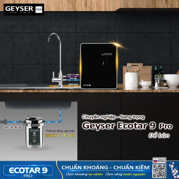 Lắp đặt máy Geyser Ecotar 9 Pro để bàn