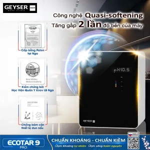 Công nghệ Quasi-Softening của máy lọc nước Geyser Ecotar 9 Pro