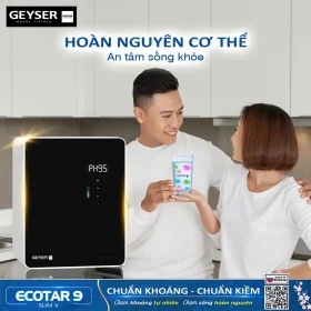 Máy lọc nước ion kiềm giàu hydro Geyser Ecotar 9 Slim V