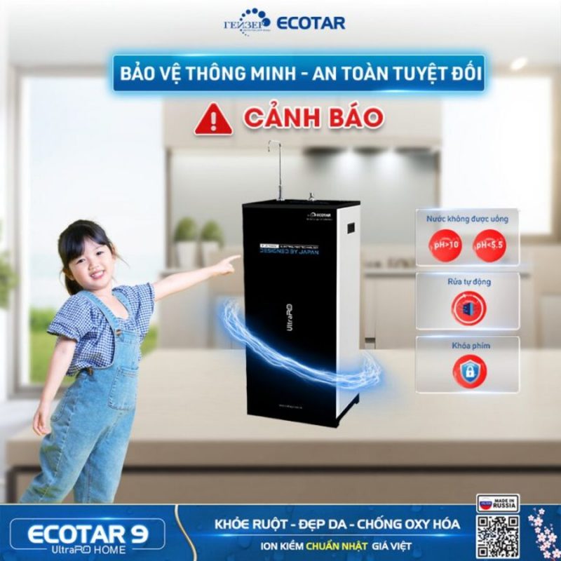 Máy lọc nước ion kiềm Geyser Ecotar 9 UltraRO Home