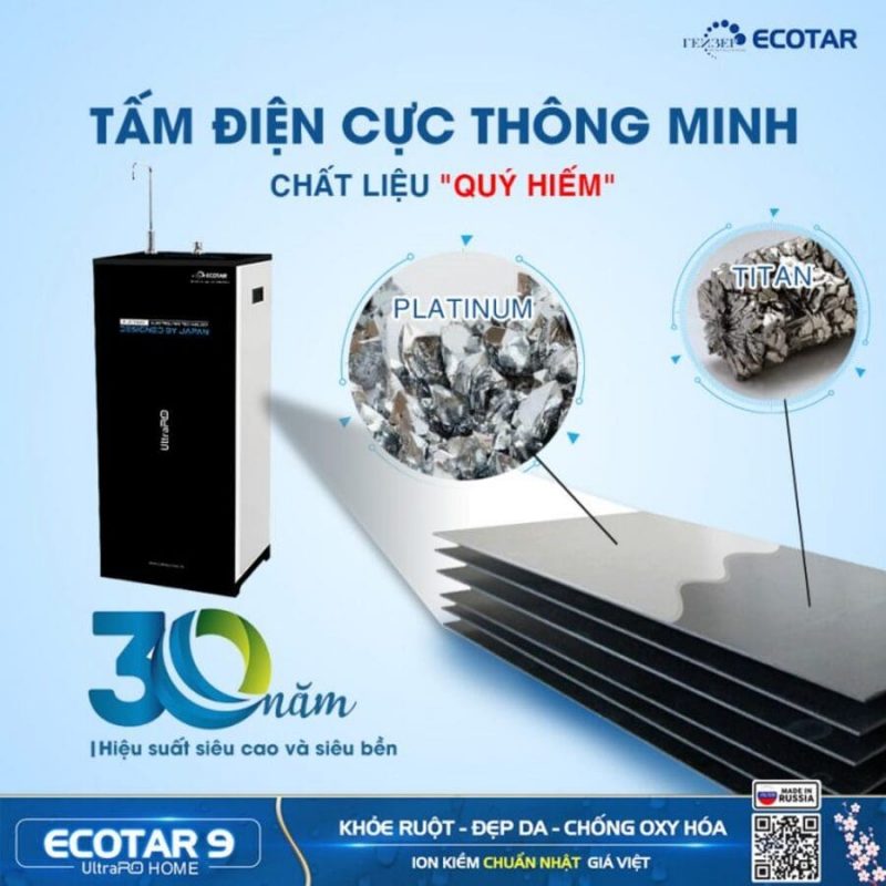 Máy lọc nước ion kiềm Geyser Ecotar 9 UltraRO Home
