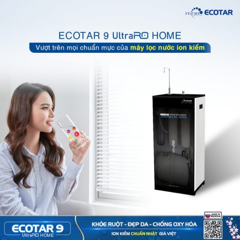 Máy lọc nước ion kiềm Geyser Ecotar 9 UltraRO Home