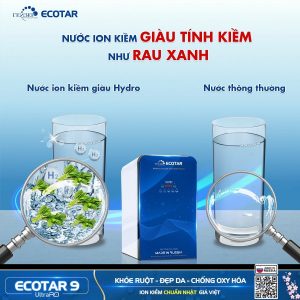 Geyser Ecotar 9 UltraRO tạo nước giàu kiếm tính như rau xanh