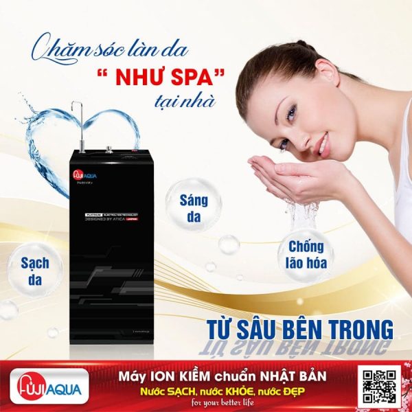 Chăm sóc da như spa tại nhà với chế độ nước acid của máy lọc nước Fuji Aqua i5