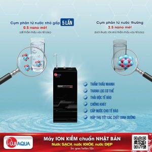 Cụm phân tử siêu nhỏ của nước ion kiềm dễ hấp thụ vào cơ thể