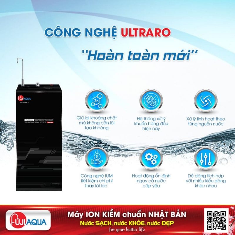 Máy lọc nước ion kiềm UltraRO Fuji Aqua i5