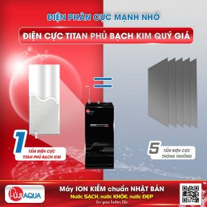 Tấm điện cực phủ bạch kim chất lượng cao của máy lọc nước ion kiềm UltraRO Fuji Aqua i5