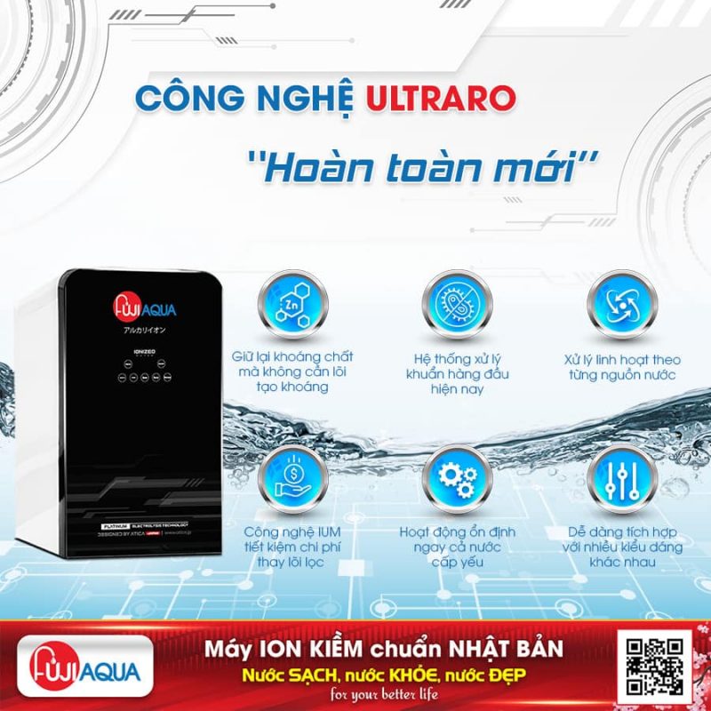 Máy lọc nước ion kiềm ultraRO Fuji Aqua i8