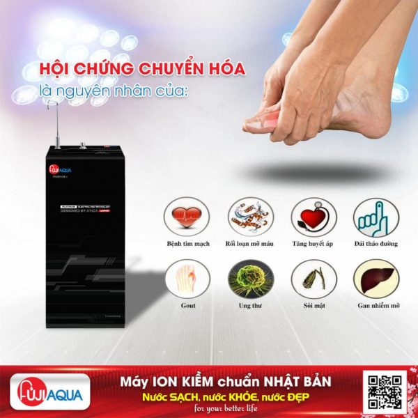 Nước kiềm chuẩn giúp giảm hội chứng chuyển hóa