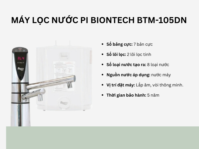 Máy lọc nước Biontech BTM-105DN