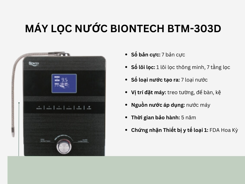 Máy lọc nước Pi Biontech BTM-303D