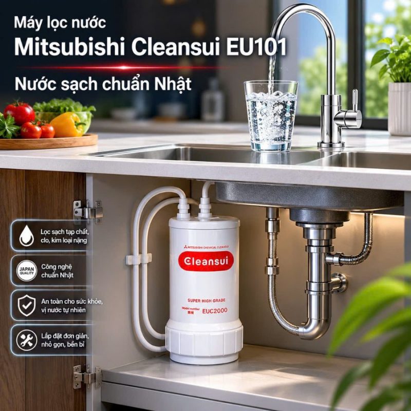 Thiết bị lọc nước dưới bồn rửa Mitsubishi Cleansui EU101