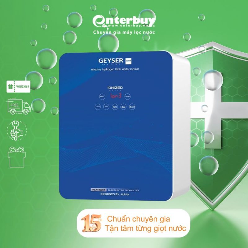 Máy lọc nước ion kiềm Geyser Ecotar 9 slim T