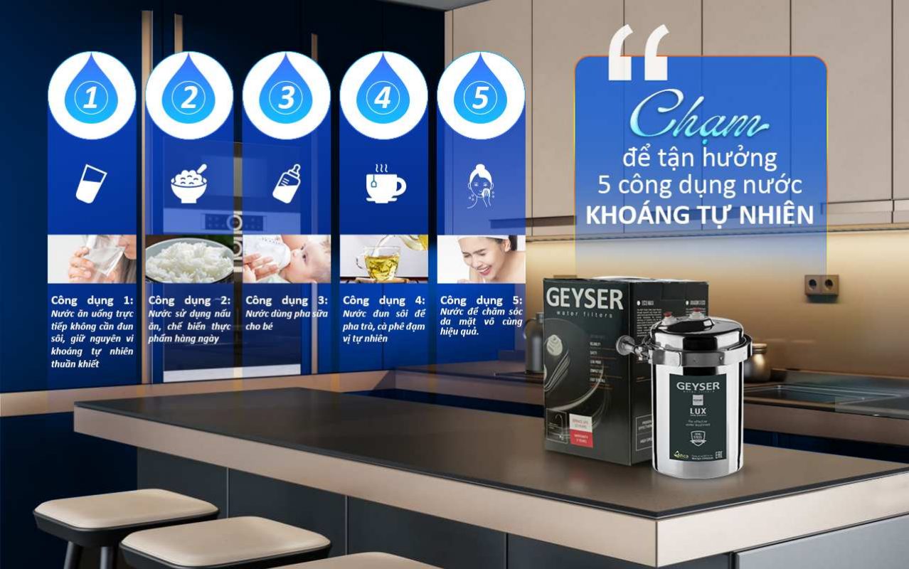 Máy lọc nước chuẩn khoáng Geyser Ecotar Lux - Nhập khẩu nguyên chiếc từ châu Âu
