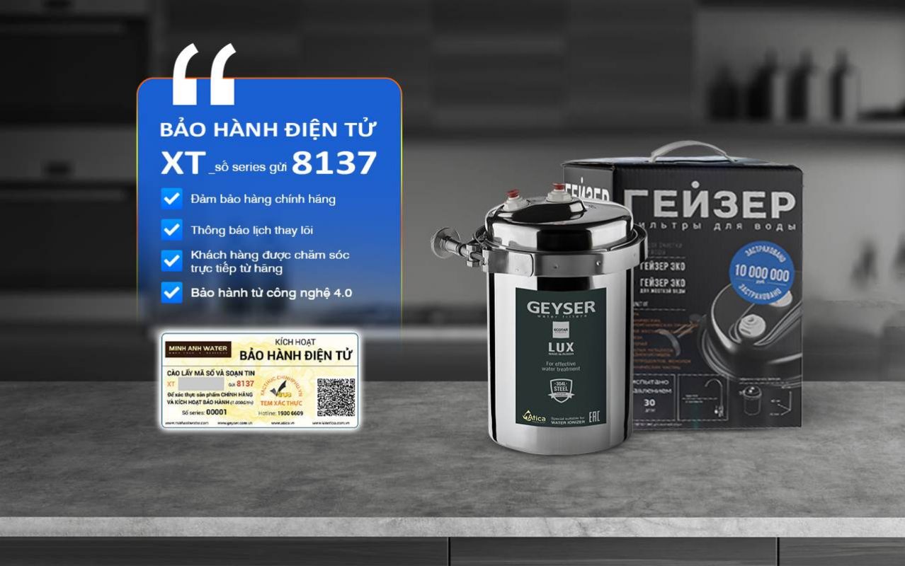 Máy lọc nước chuẩn khoáng Geyser Ecotar Lux - Nhập khẩu nguyên chiếc từ châu Âu
