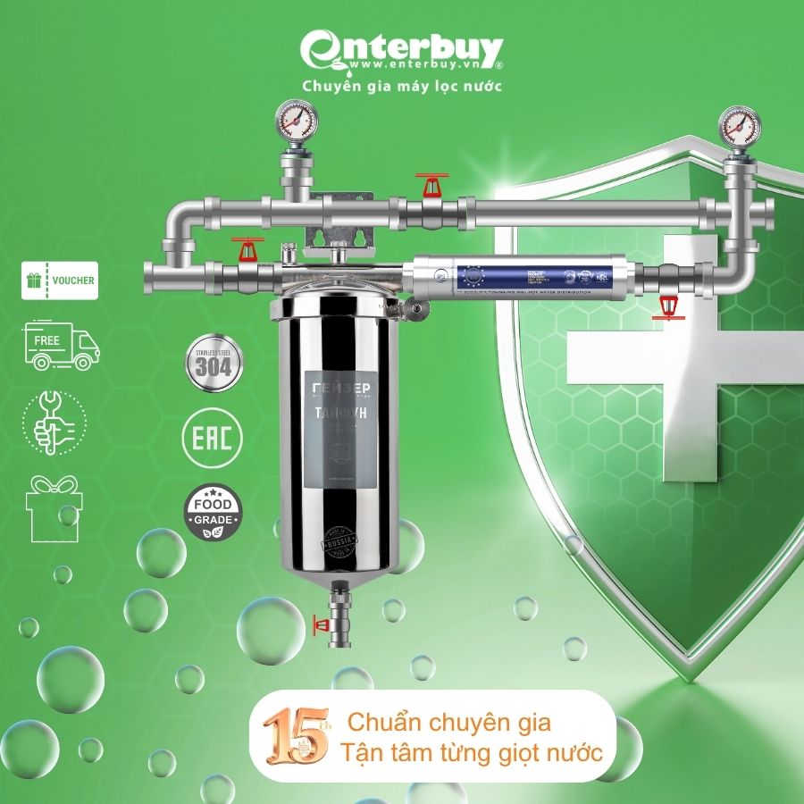 Bộ lọc tổng đầu nguồn mini Geyser Ecotar 1F1As