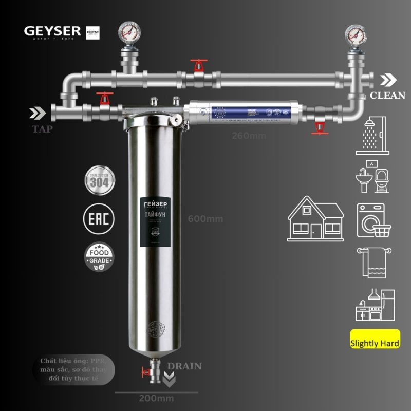 Lọc tổng đầu nguồn Geyser Ecotar 1F1A