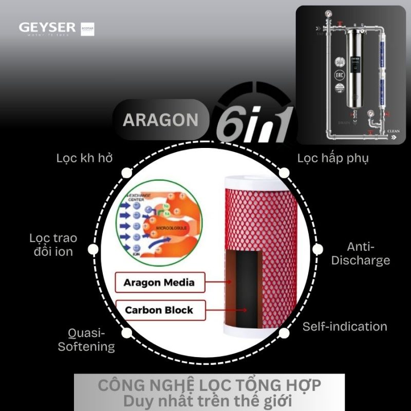 Hệ thống lọc nước tổng đầu nguồn Geyser Ecotar 1F2A